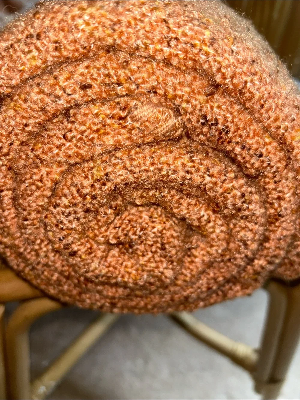 Threshold 50” x 60” Orange Marled Boucle Throw Blanket